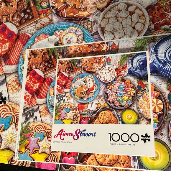 Buffalo Aimee Stewart Tea & Cookies & Cookies & Cocoa 1000-Piece Puzzles - Picture 3 of 4